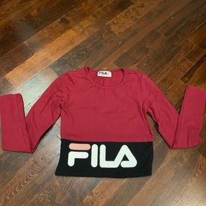 FILA Long-Sleeved Crop Top